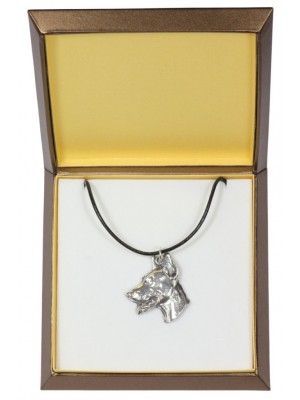 Doberman pincher - necklace (silver plate) - 2929 - 31073
