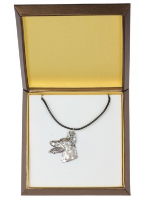 Doberman pincher - necklace (silver plate) - 3015 - 31150