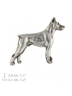 Doberman pincher - pin (silver plate) - 1532 - 25999