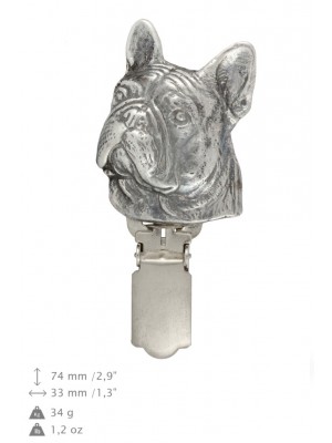 French Bulldog - clip (silver plate) - 252 - 26240