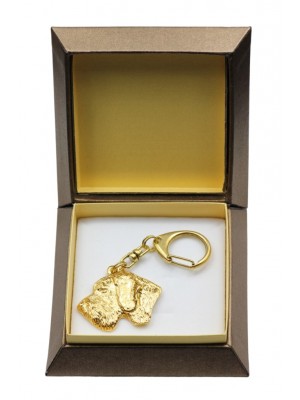 German Wirehaired Pointer - keyring (gold plating) - 2883 - 30549