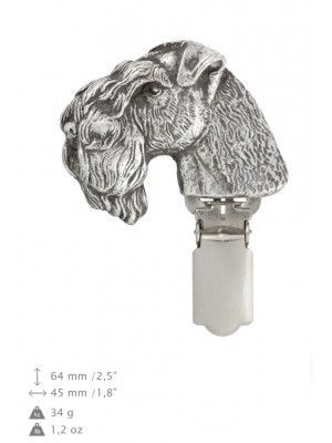 Kerry Blue Terrier - clip (silver plate) - 295 - 26408