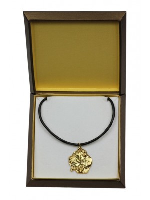 Neapolitan Mastiff - necklace (gold plating) - 2471 - 27630