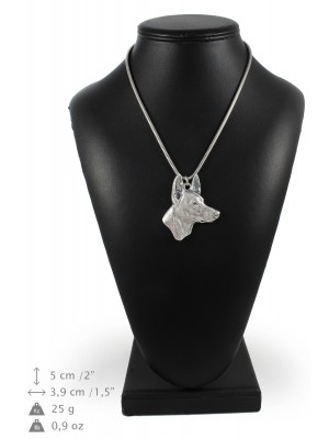 Pharaoh Hound - necklace (silver chain) - 3338 - 34486