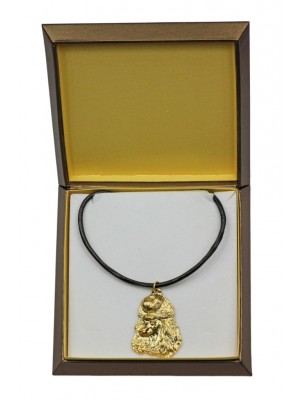 Poodle - necklace (gold plating) - 2495 - 27654