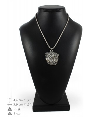 Pug - necklace (silver chain) - 3353 - 34594