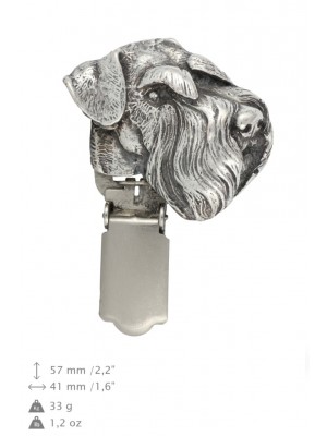 Schnauzer - clip (silver plate) - 1616 - 26540