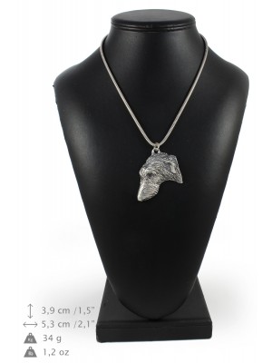 Scottish Deerhound - necklace (silver chain) - 3341 - 34493