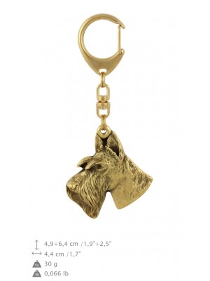 Scottish Terrier - keyring (gold plating) - 801 - 29984