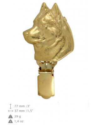 Siberian Husky - clip (gold plating) - 1010 - 26556