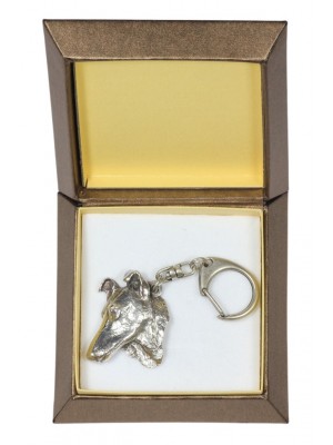 Smooth Collie - keyring (silver plate) - 2788 - 29908