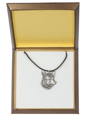 Welsh Corgi Cardigan - necklace (silver plate) - 2968 - 31111