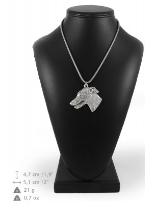 Whippet - necklace (silver cord) - 3173 - 33088