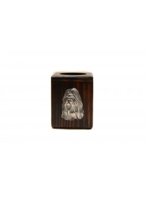 Shih Tzu - candlestick (wood) - 3933