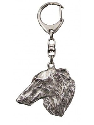 Barzoï Russian Wolfhound - keyring (silver plate) - 42