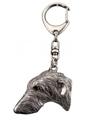 Scottish Deerhound - keyring (silver plate) - 96