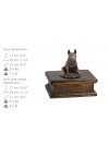 Bull Terrier sitting - exlusive urn