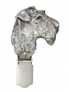 Airedale Terrier - clip (silver plate) - 2576 - 28066