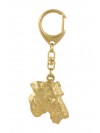 Airedale Terrier - keyring (gold plating) - 2885 - 30443