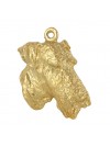 Airedale Terrier - keyring (gold plating) - 884 - 30141