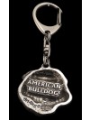 American Bulldog - keyring (silver plate) - 2193 - 20988