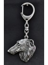 Barzoï Russian Wolfhound - keyring (silver plate) - 2738 - 29309