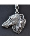 Barzoï Russian Wolfhound - keyring (silver plate) - 2738 - 29310