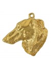 Barzoï Russian Wolfhound - necklace (gold plating) - 921 - 25356