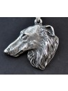 Barzoï Russian Wolfhound - necklace (silver cord) - 3166 - 32540