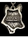 Basenji - necklace (silver chain) - 3352 - 33982