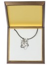 Basenji - necklace (silver plate) - 2982 - 31125