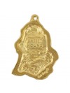 Basset Hound - keyring (gold plating) - 1520 - 25634