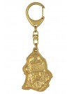 Basset Hound - keyring (gold plating) - 1520 - 25636
