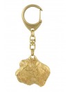 Basset Hound - keyring (gold plating) - 2867 - 30352