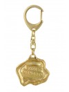 Basset Hound - keyring (gold plating) - 2867 - 30353