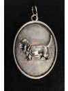 Basset Hound - necklace (silver plate) - 3392 - 34740