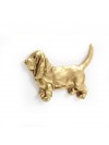 Basset Hound - pin (gold) - 1483 - 7394