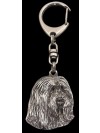 Bearded Collie - keyring (silver plate) - 2131 - 19459