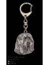 Bearded Collie - keyring (silver plate) - 2732 - 29271