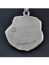 Belgium Griffon - necklace (silver chain) - 3298 - 33656