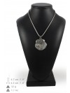 Belgium Griffon - necklace (silver cord) - 3176 - 33095