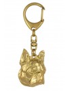 Boston Terrier - keyring (gold plating) - 2412 - 27012