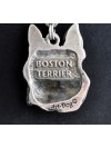 Boston Terrier - necklace (silver plate) - 2937 - 30727