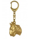 Bull Terrier - keyring (gold plating) - 2418 - 27042