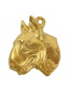 Bull Terrier - keyring (gold plating) - 2418 - 27040