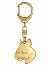 Bull Terrier - keyring (gold plating) - 870 - 25263