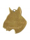 Bull Terrier - keyring (gold plating) - 870 - 25265