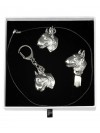 Bull Terrier - keyring (silver plate) - 2051 - 17243