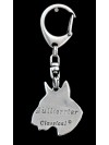Bull Terrier - keyring (silver plate) - 2195 - 21037