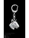Bull Terrier - keyring (silver plate) - 2195 - 21039